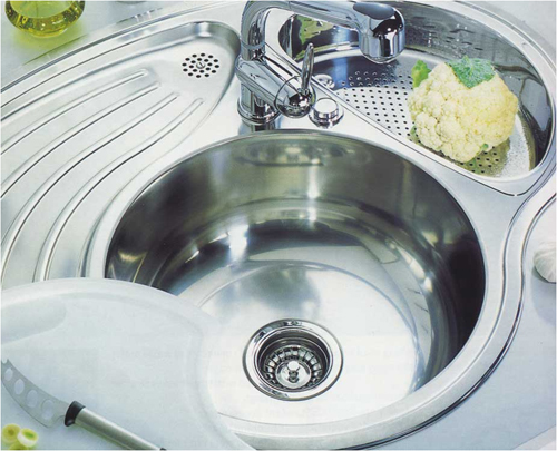 circular kitchen sink drainer